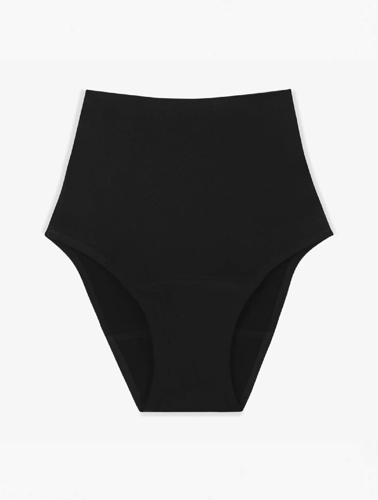 Culotte menstruelle Calliope noir taille haute et gainante smoon