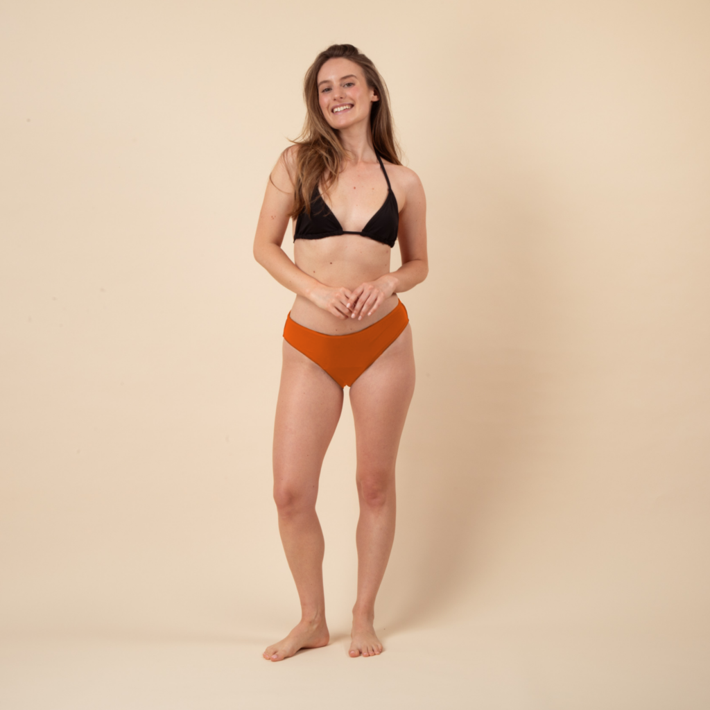 Maillot de bain menstruel Nora Mademoiselle Culotte de coleur café