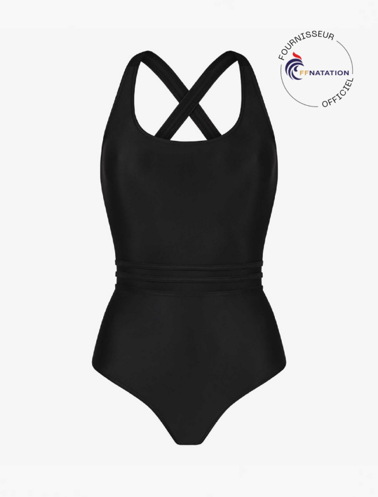Maillot de bain menstruel natation Naiades smoon couleur noir
