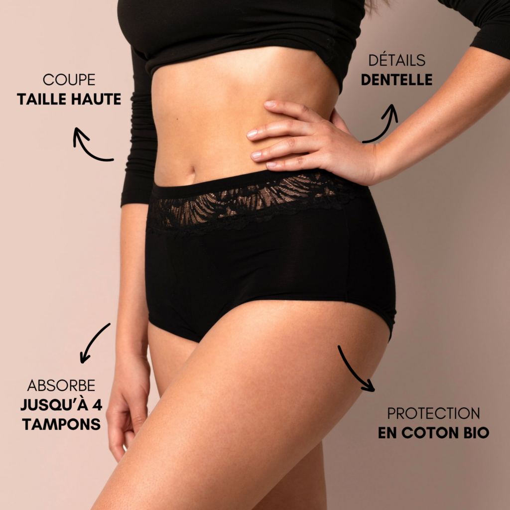 composition de la Culotte Menstruelle Clémence Mademoiselle Culotte