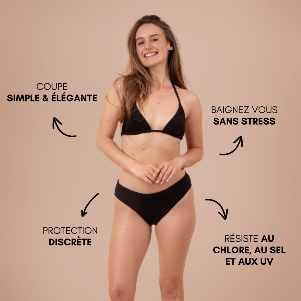 composition du Maillot de bain menstruel Nora Mademoiselle Culotte